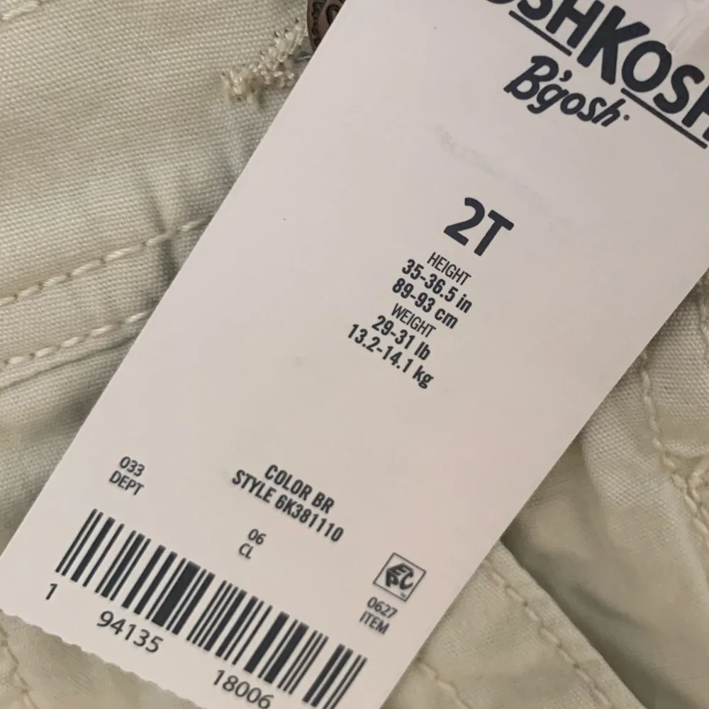 OshKosh B’Gosh Toddler Boy’s Tan Overalls